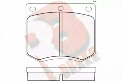 R BRAKE rb0255 -  Комплект тормозных колодок, дисковый тормоз